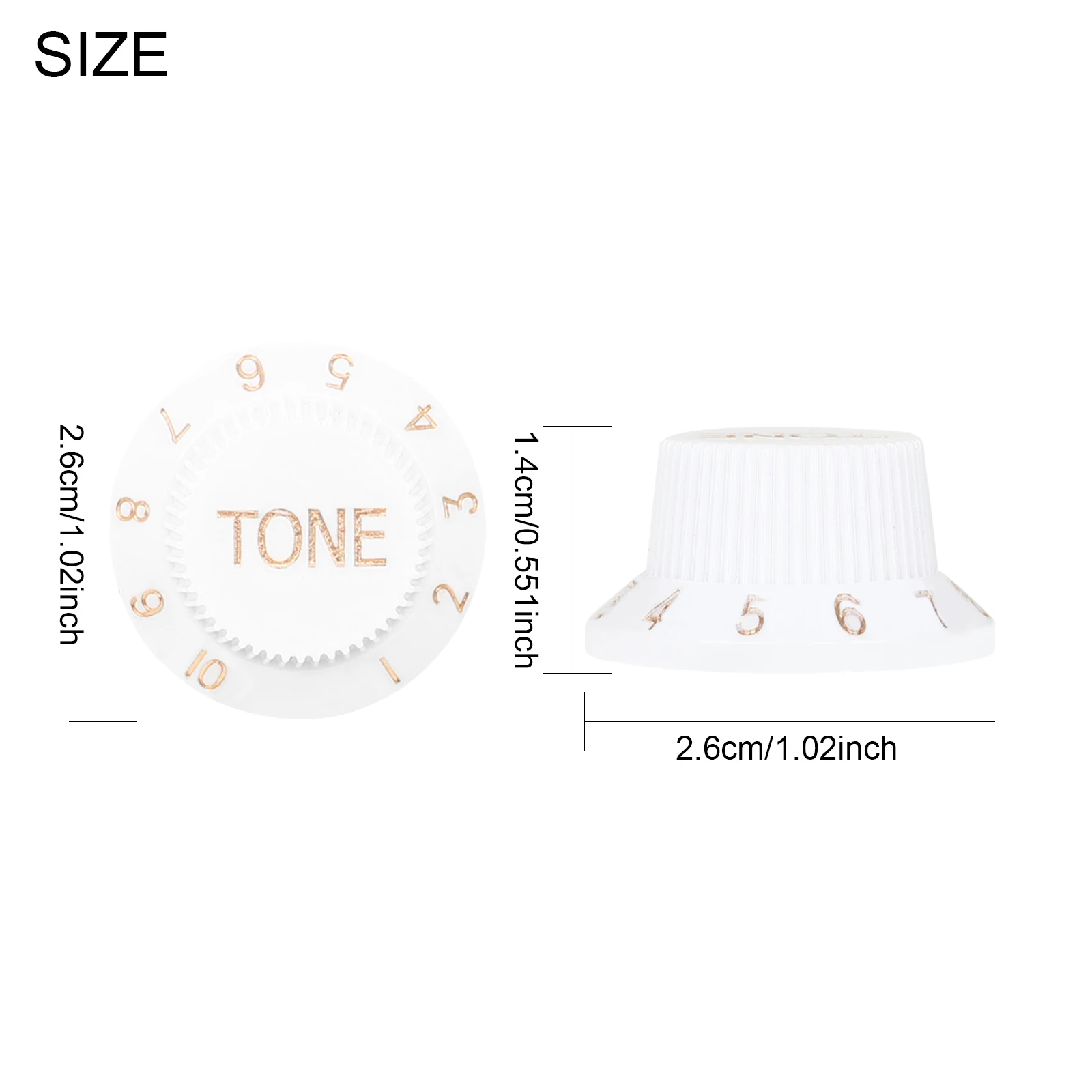 Electric Guitar Control Knobs ABS Volume Tone Adjustment 3pcs Knob Set Replacement Knob Components for Electric Guitar Repair