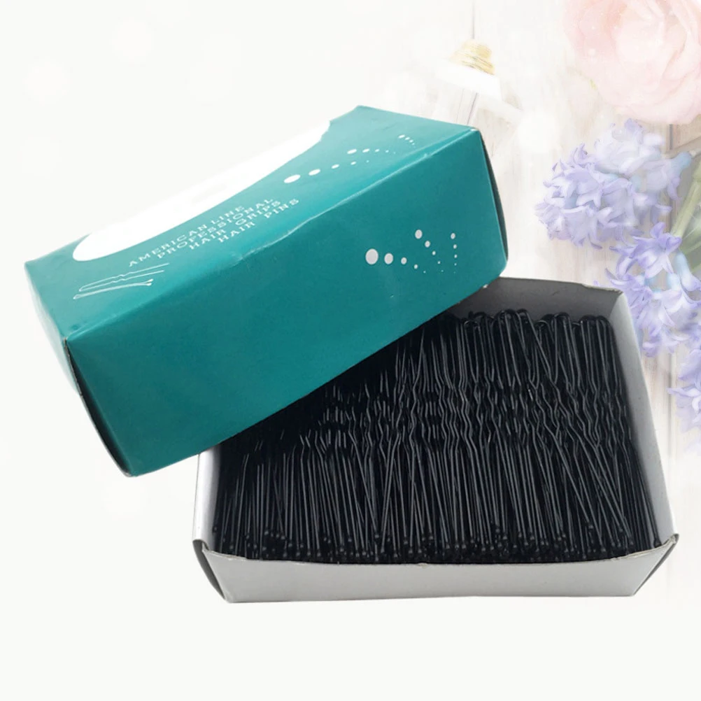 

500g Hair Pins Women Bobby Durable Metal Easy Opening Closing Decorative Party Wedding Hair Pin Black