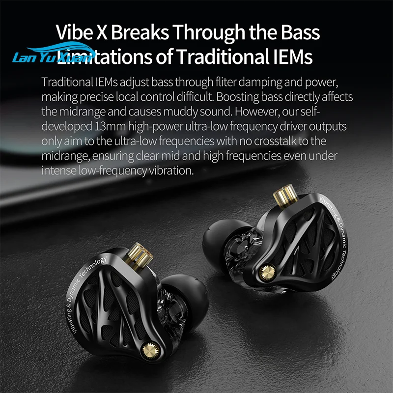 KZ Vibe X HiFi In-Ear Earphones with Low Frequency Vibration, Deep Bass Stereo Sound, Wired Headset for Music & Gaming