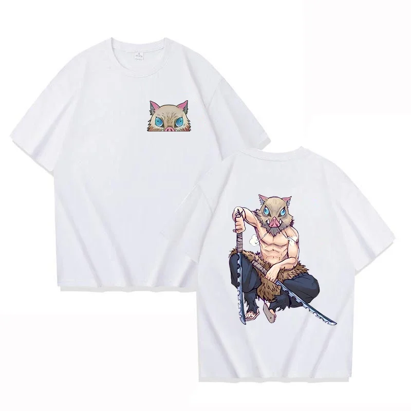 

New Anime Hashibira Inosuke Graphic Print Shirt Tees Summer T-shirt Short Sleeve Fashion Personality Y2k Streetwear Casual Tops