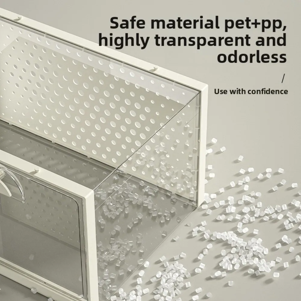 

Новая прозрачная питомник для ящерицы, вентилируемая, многоразмерная среда обитания рептилий, легко очищаемая коробка для разведения пауков из полипропилена и ПЭТ, товары для домашних животных