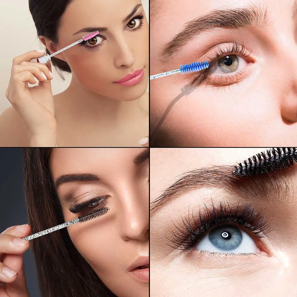 10/25 Uds. Tubos de cepillo de pestañas de Navidad extensión de pestañas cepillos para rímel varita peine para cejas carretes contenedor aplicadores herramientas