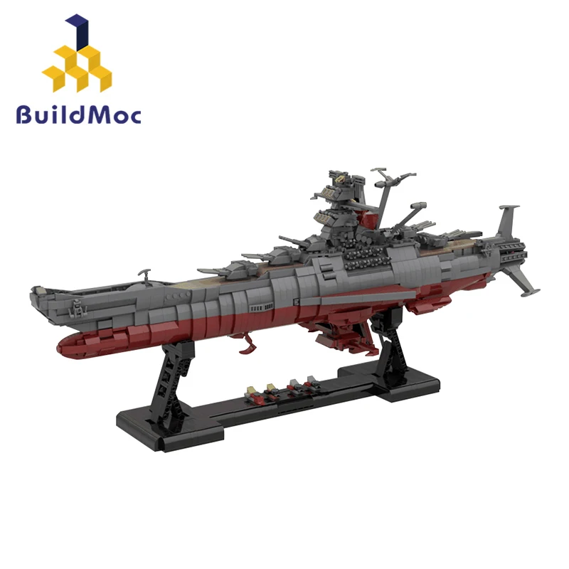 

MOC Spaces Battleship Building Block Set Spaceship Yamato Model Brick Toy Space Warfare Airship Building Blocks Kids Xmas Gifts