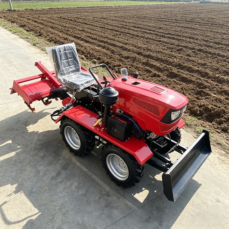 

Индивидуально изготовленная высокоточная колесная плужная машина и четырехколесный микрокультиватор для колесного трактора