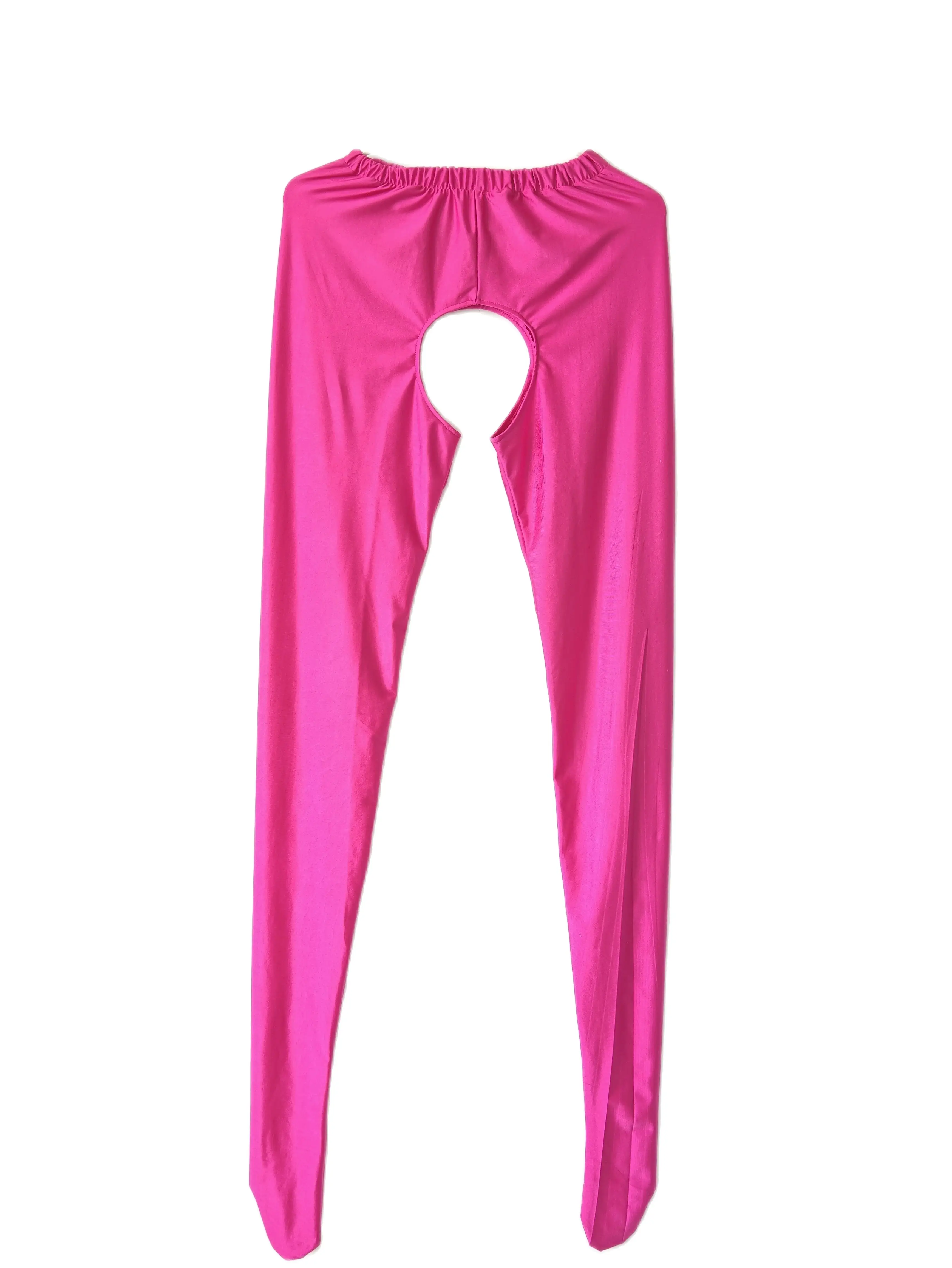 Nylon Spandex Sexy Meias para Meninas, Meia-calça Moda, Leggings De Cintura Alta Com Abertura De Furos De Virilha