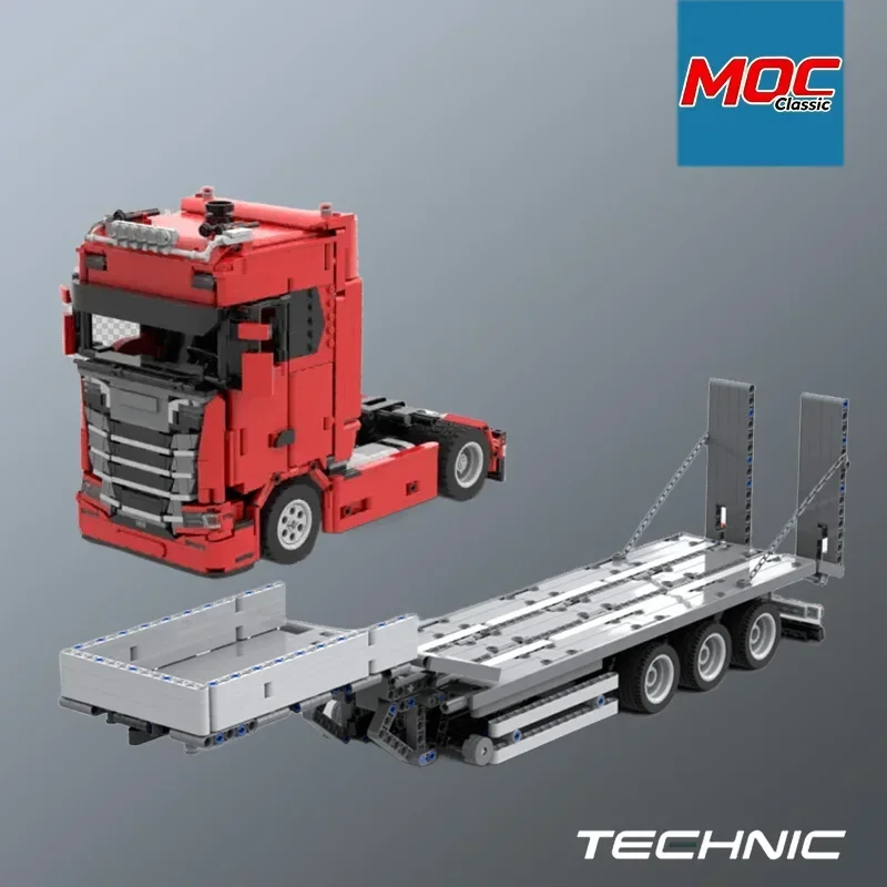 New Design MOC 1:21 SCANIA 770S &Low Trailer Technic Model - Trendy Educational Toy Stress-Relief Toy - Top Choise Holiday Gifts