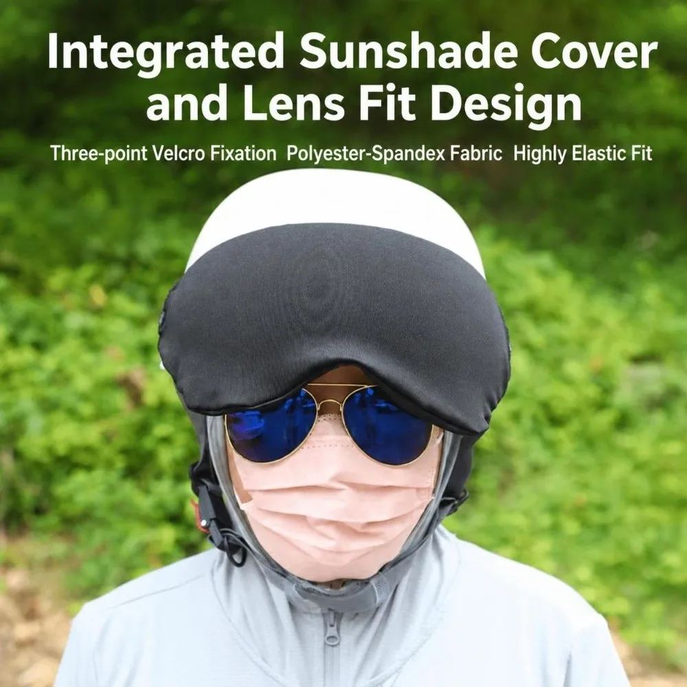 Polyester fiber Helmet Lens Cover Anti Glare Sun Protection Rider Lens Sleeve Flexible Fabric Dust Proof Visor Protector