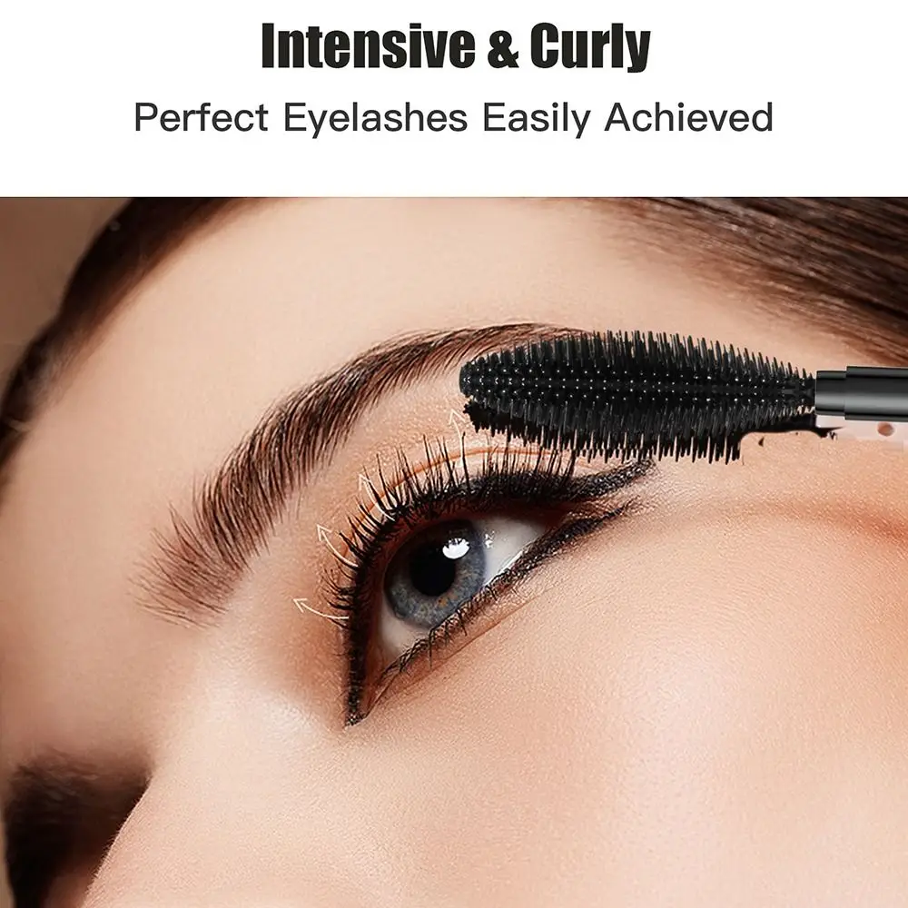 Schönheit Wimpern formung Seiden faser Pinsel flauschige Wimpern Locken wickler Wimpern Mascara 4d Volumen Mascara Wimpern verlängerung