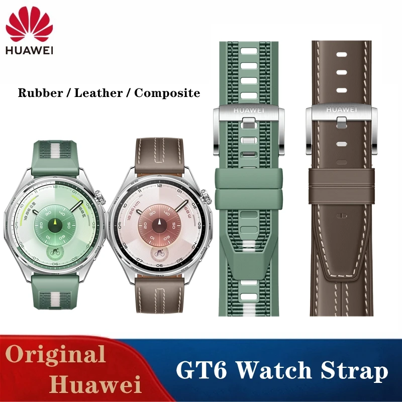 Original Huawei GT6 22mm Vegan Leather Strap for Huawei GT6pro 22mm Nylon and Fluoroelastomer Strap Milanese Titanium Bracelet