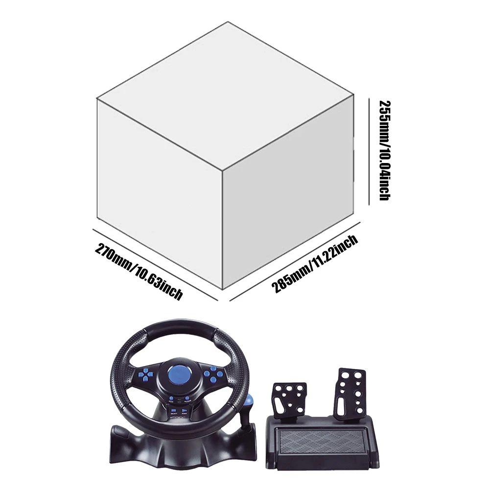 Controlador de Vibración USB para Volante de Coche con Doble Embrague y Control de Lanzamiento para Switch/Xbox One/360/PS2/PS3/PC