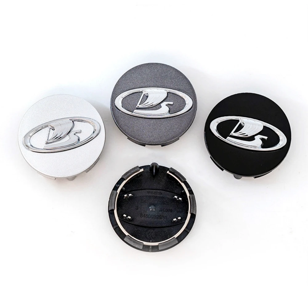 57mm  4pcs ABS With LADA Emblem Logo Car Wheel Caps Rim Hubcaps Cover Badge Styling Auto Accessories for Lada Vesta Niva XCODE