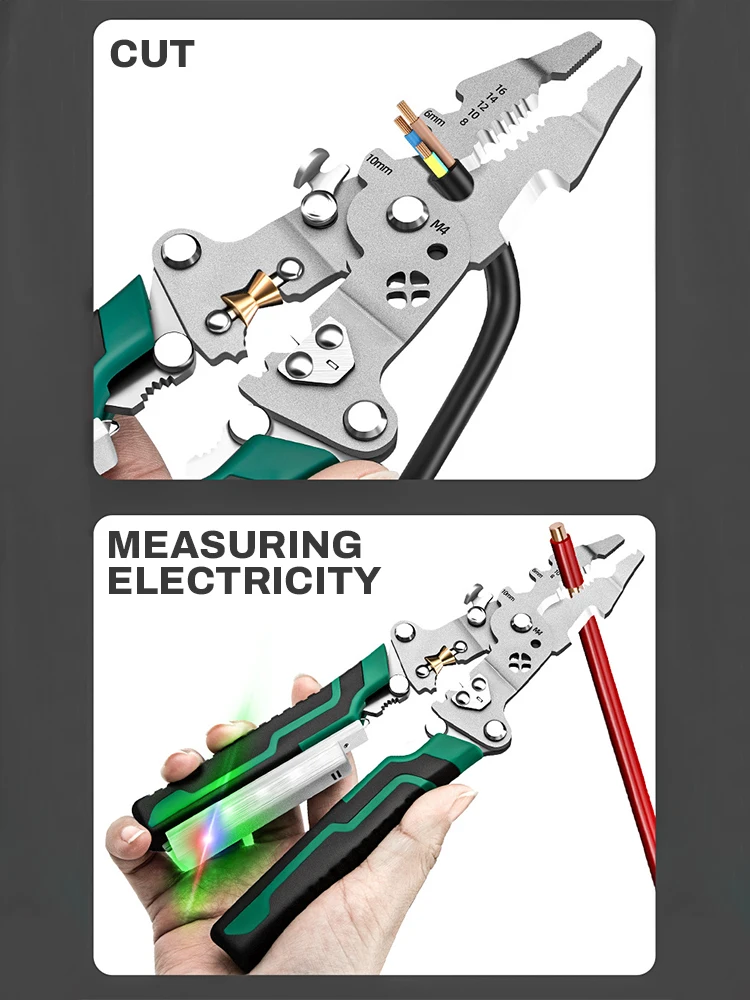 

New MultiFunction Electrician Pliers Hand Tool For Cutting Crimping Winding Wires Stripper Foldable Cable Cutter Stripper Plier