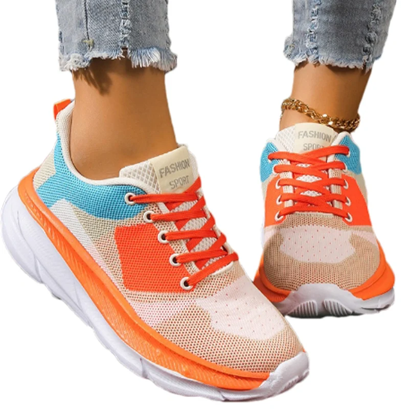 Flats Platform Sport Hardlopen Vrouwen Sneakers Herfst Casual Mesh Tennis Vrouwen Schoenen Lopen Veters Grote Maat 43 Chaussure Femme