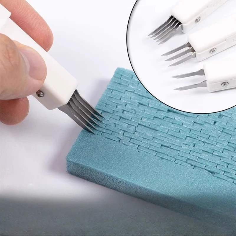 Scene Brick Wall Texture Parallel Equidistant Cutting and Engraving Knife DIY Model Brick Block Carving Assembly Universal Tool