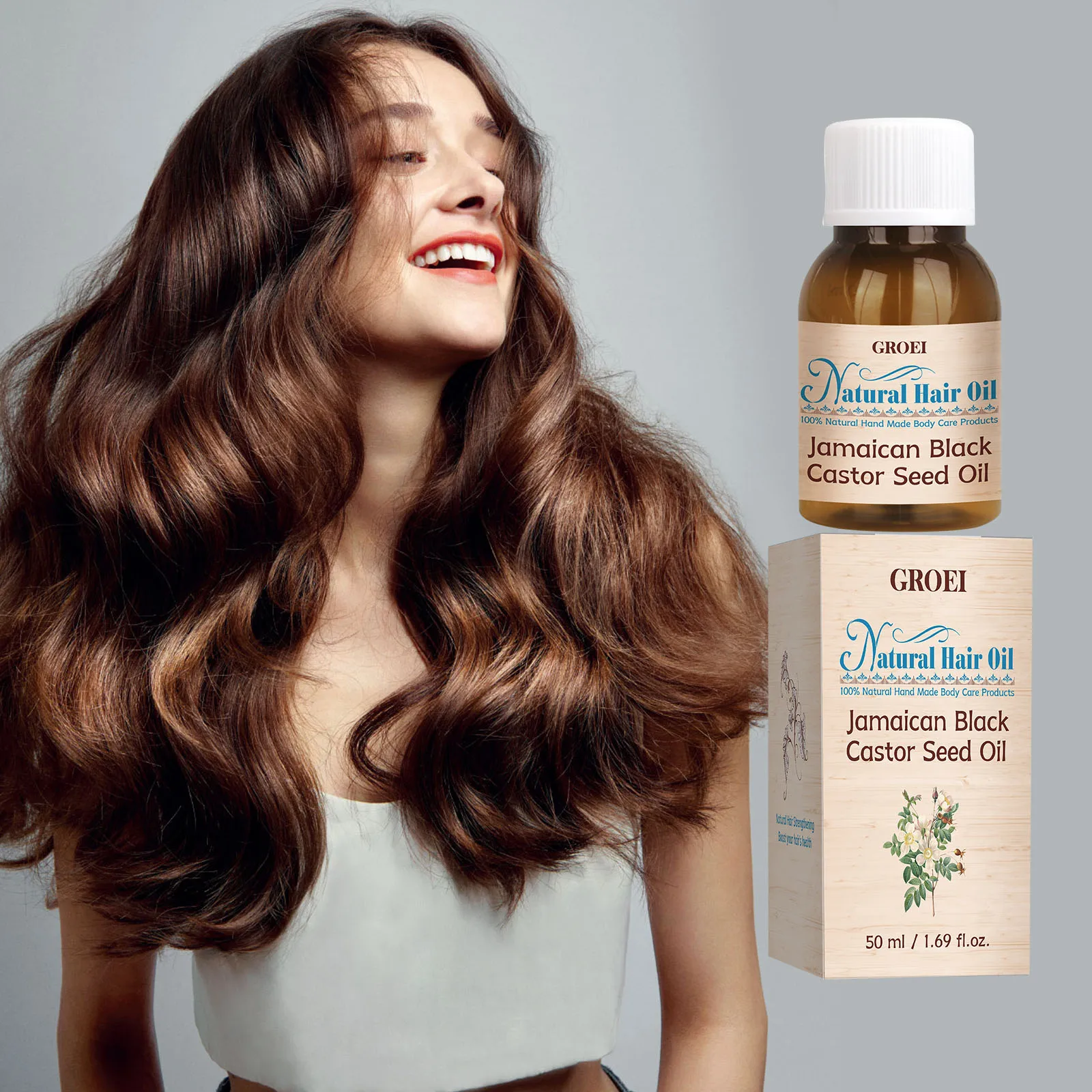 

Ямайское черное касторовое масло 50 мл, укрепляющая сыворотка для волос для предотвращения разрыва и восстановления секущихся кончиков, для длинших и густых волос