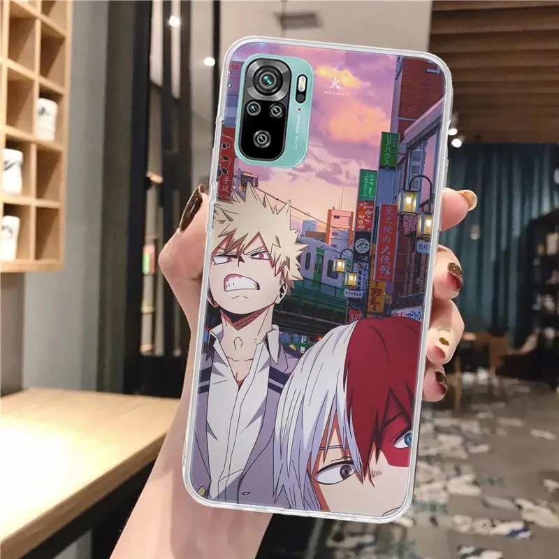 MHA Bakugou Katsuki Soft Phone Case For Xiaomi Redmi Note 12 12S 13 11 11S 10 Pro 10S 11T 9 9S 8T 8 11E Plus 12T Pattern Cover