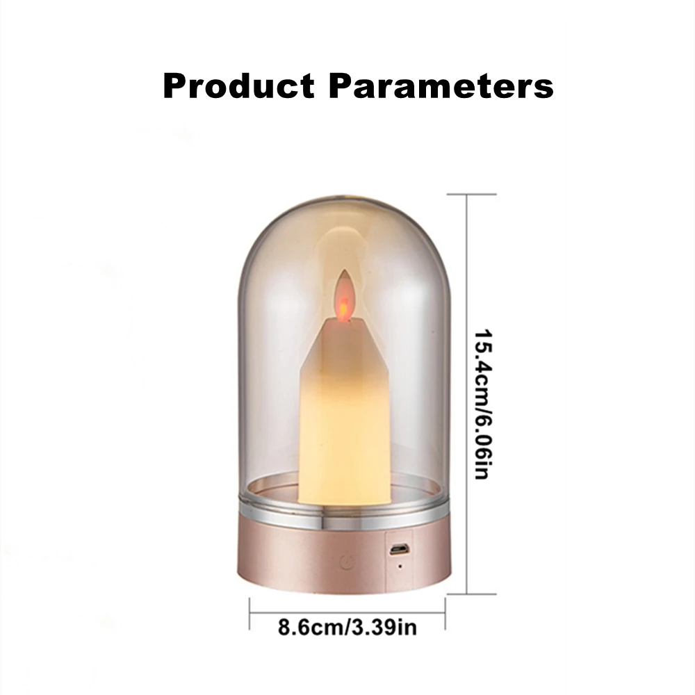 Lampe à bougie de simulation créative avec batterie aste, lampe de table, lampe de chevet, décoration de restaurant, chambre à coucher