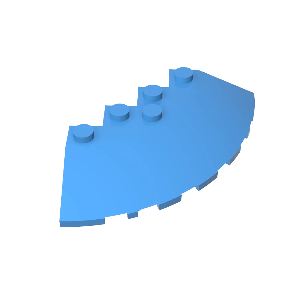 Gobricks GDS-90469 Round Corner 6 x 6 with Slope 33 Edge, Facet Cutout compatible with lego 95188 Assembles Building Blocks