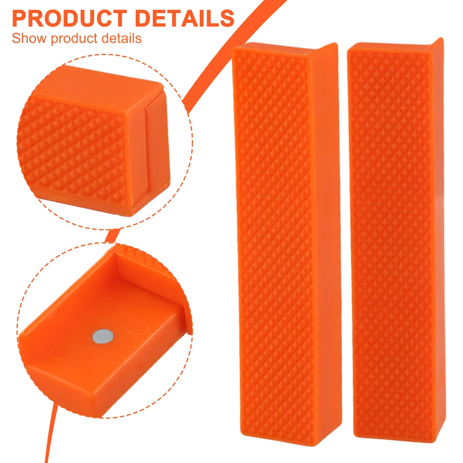 2pcs Magnetic Soft Jaw Pads 4.5/6 Inch For Metal Vise Bench Machine Tools Vise Softs Metal Woodworking Fixing Protection Part view 2