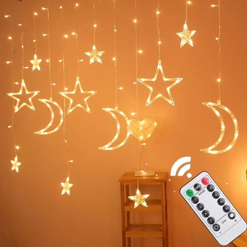 Krans Gordijn Led Kerst Hert/Bel/Boom Indoor Fairy String Lights Party Xams Decor 2024 Nieuwjaarsdecoratie