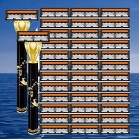 3-layer Manual Razor Men Classic Shaver Replacement Blade Shave Shaving Safety Razor Facial Care Shaving Blades