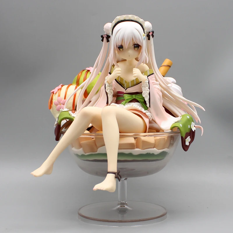 

20.5cm Anime Shiratama Komame Action Figure Cute Kimono Figurine Parfait Girl Model PVC Collectible Doll Toys for Birthday Gifts