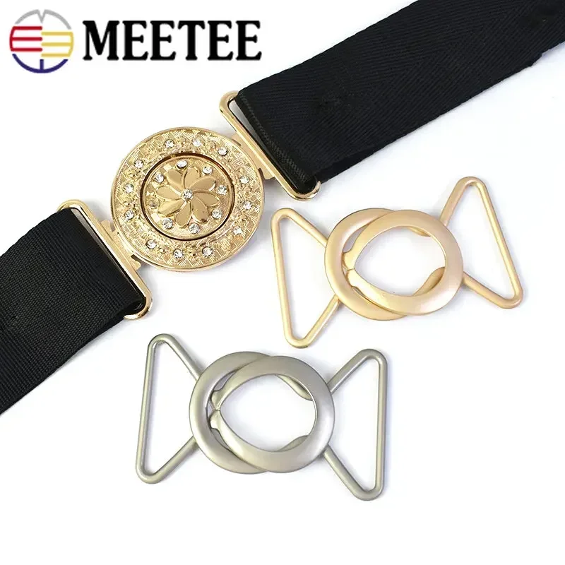 2Pcs 40mm Metal Buckles Women Jackets Belt Buckle Jacket Coat Belts Decorative Button Band Clasp DIY Sewing Hardware Accessories