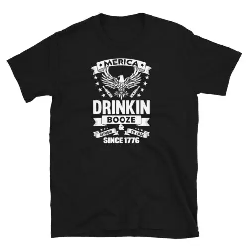 'Merica Drinkin Booze Refuse To Lose Since 1776 Short-Sleeve Unisex T-Shirt