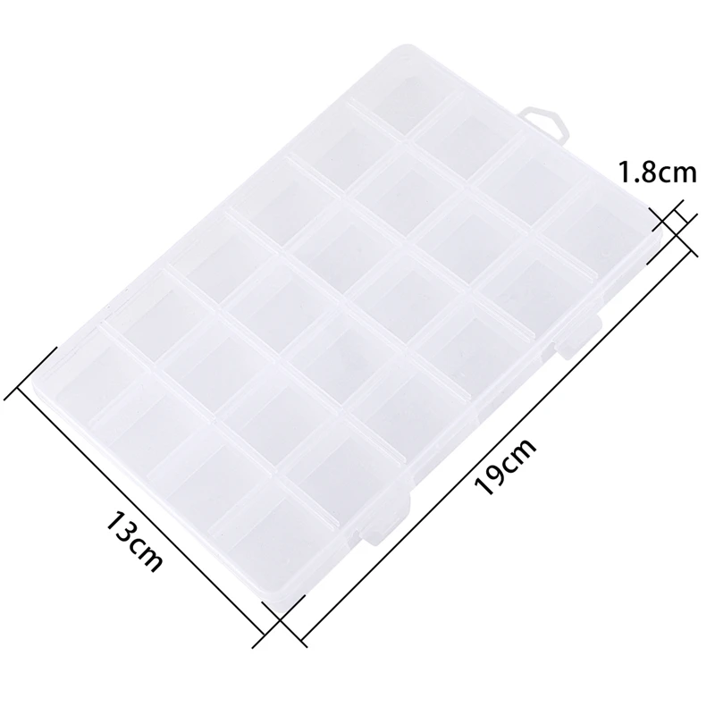 Plastic Storage Jewelry Box Compartment Adjustable Container for Beads earring box for jewelry rectangle Box Case