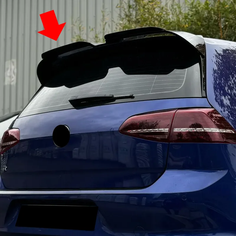 For Oettinger Car Roof Spoiler Extentions Flaps Rear Wing Fit VW Polo Golf 6 7 MK6 MK7 7.5 R GTI GTD R-LINE Glossy Black