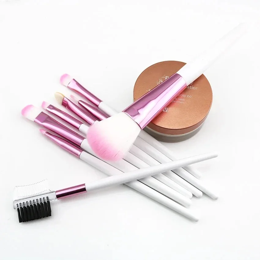 8PCS Makeup Brush Set Soft Powder Makeup Tools Beginner Point Blush Brush Concealer Brush Knife Edge Eyeliner Eye Shadow Brush