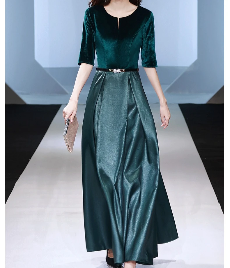 

Women Long Dress Gown Dresses Wedding Evening Vestidos Y2k Streetwear Banquet High Waist Half Sleeve Elegant Party Night 2026