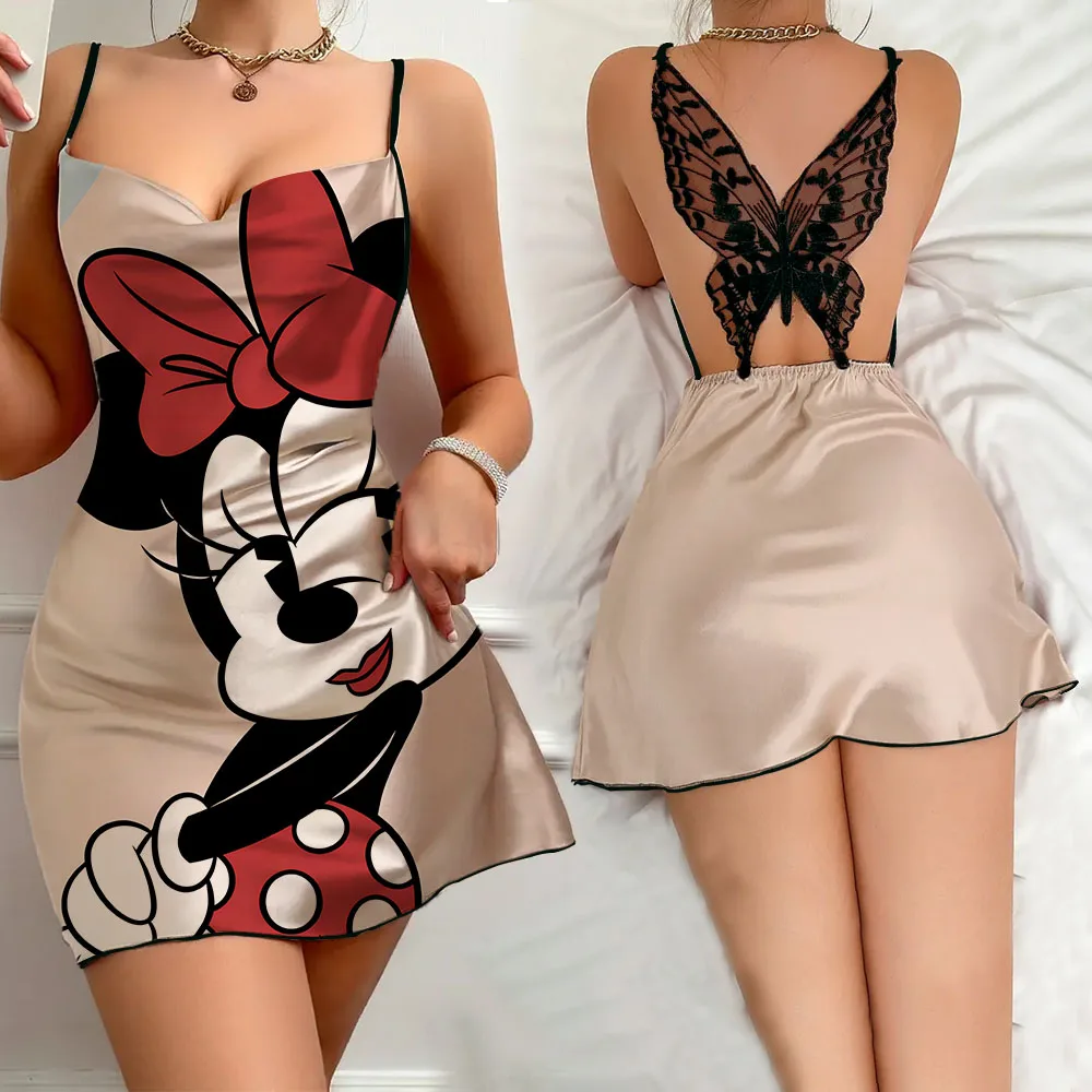 

Summer New Nightwear for Women Hot Sexy Romantic Women's Home Dresses Popular Cartoon Sleeveless Female Pajamas Free Shipping