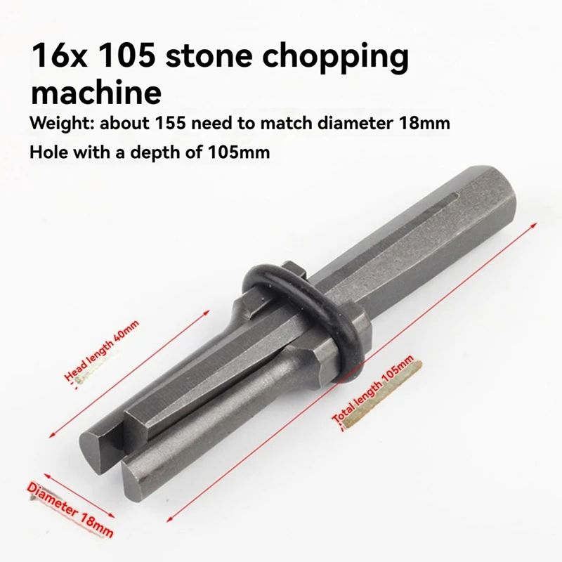 Stone Splitting Tool Stone Splitter Metal Plug Wedges Concrete Rock Splitters Hand Tool 16x105mm Stone Chopper Chisels-A49I