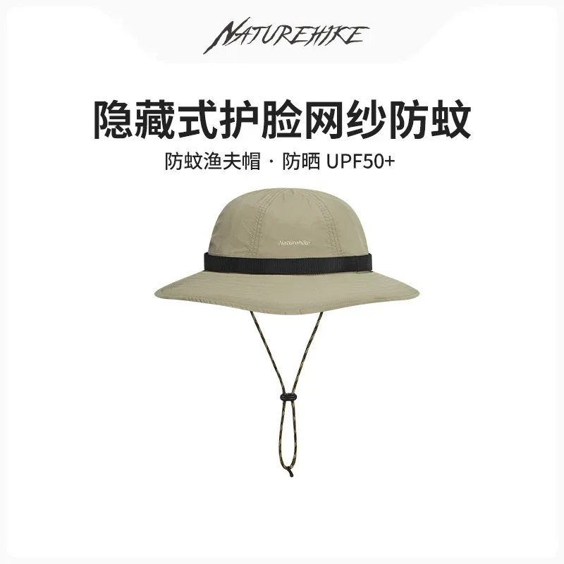 Naturehike Outdoor Anti-Mosquito Sun-Proof Bucket Hat Mountaineering Hiking Casual Breathable Sun Hat Wide Brim CYY2321LA010