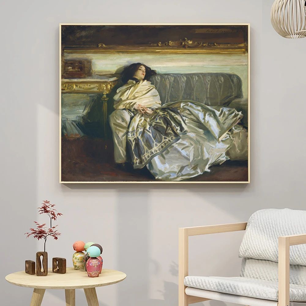 John Singer Sargent Nonchaloir Canvas Painting Singer Nonchaloir Poster Wall Art Decor