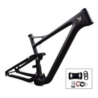 T1000 Carbon Full Suspension MTB Frame 29er 122mm Travel Enduro Bike Frame with Internal Cable Routing Boost 12x142mm PF30 BB