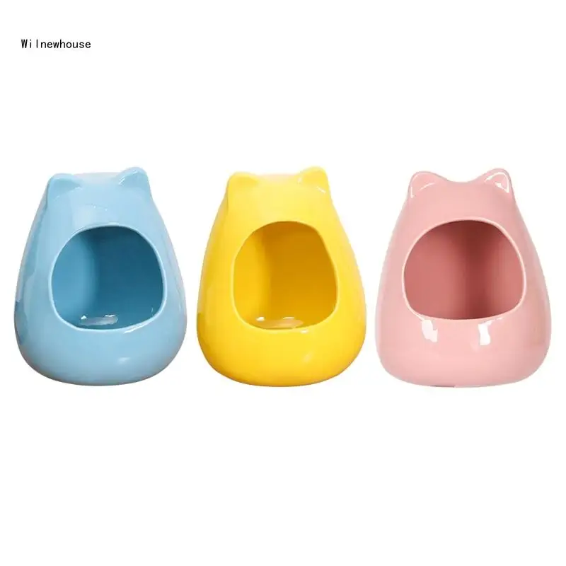 

Small Pet Ceramic House Hamster Summer Cooling House Pet Cartoon Sleeping Bed Dropship