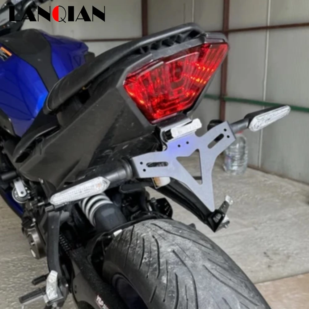

For Yamaha MT07 2013-2024 YZF R7 FZ07 2018-2026 MT-07 YZFR7 Motorcycle License Plate Holder Rear Tail Tidy Fender Eliminator Kit