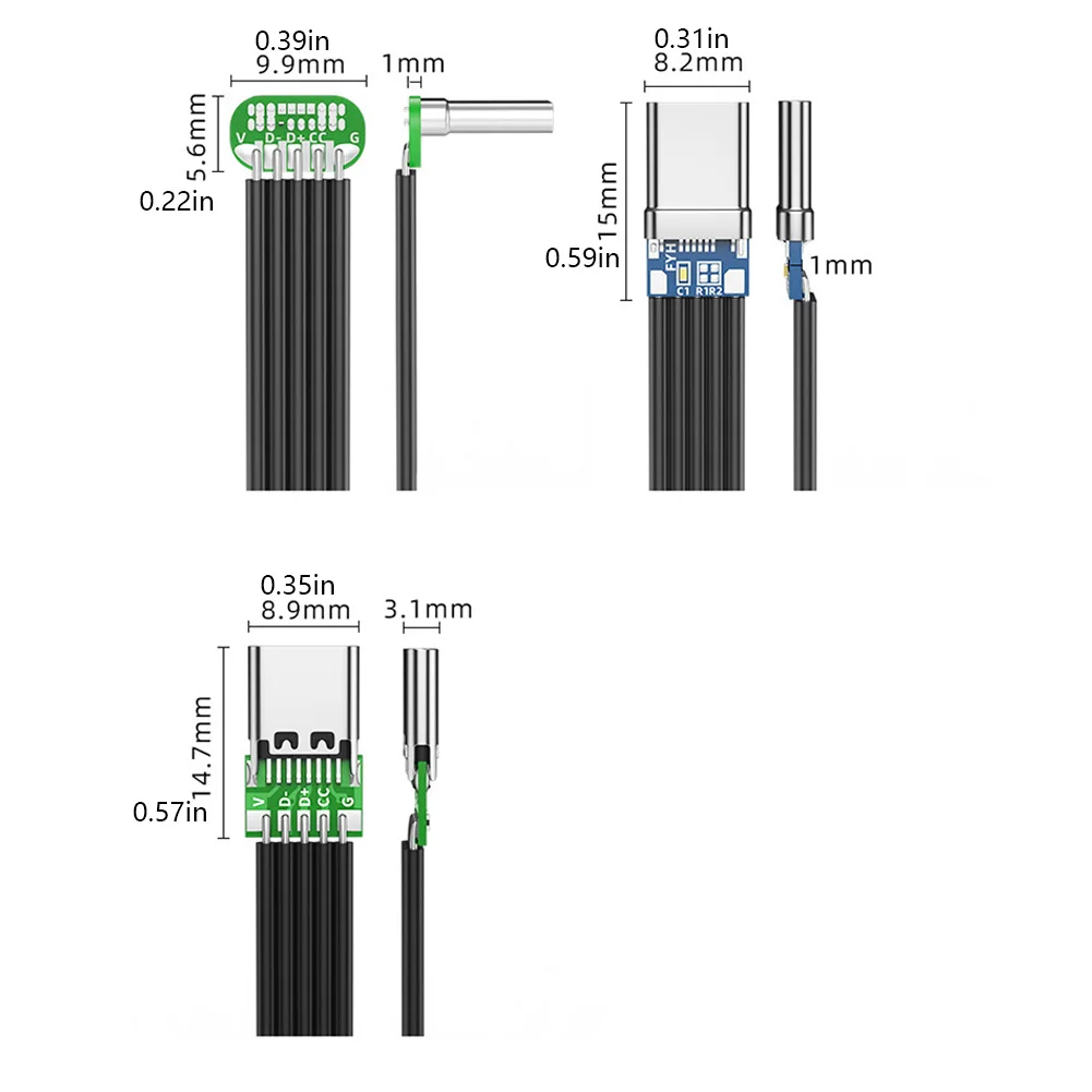 كابل مرن من السيليكون المسطح USB C إلى USB C بزاوية يسار/يمين لهواتف الكاميرا 65 وات شحن سريع 2.0 كابلات نقل البيانات