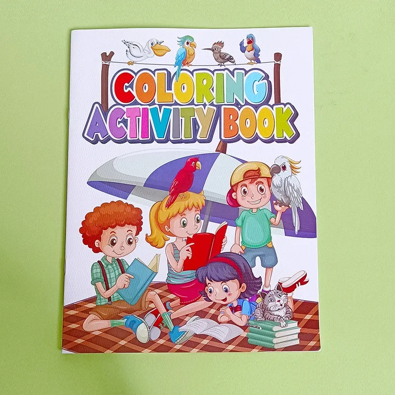 Cahier d'activité de coloriage pour enfants, dessin animé, illumination, puzzle, peinture graffiti, coups simples, nettoyage de coloration