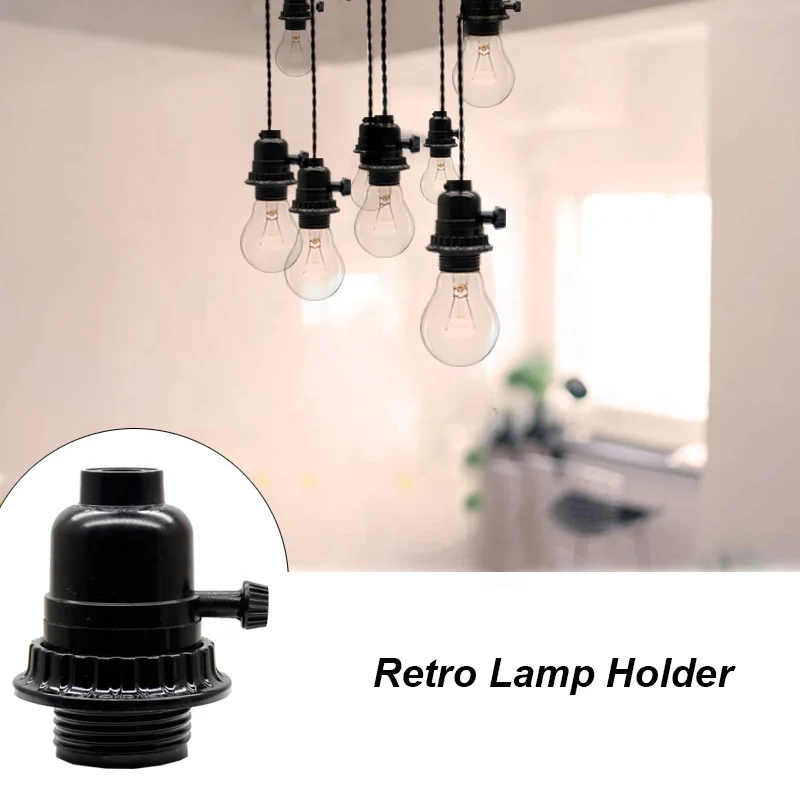 

Патроны для светильника E26 E27 Патрон лампы Эдисона в стиле ретро с цоколем, винтовой патрон для лампы