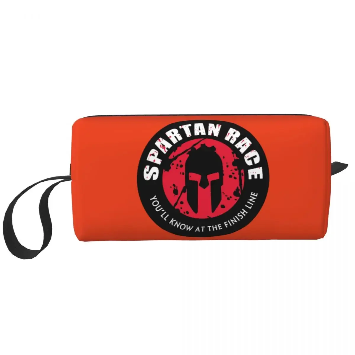 Custom Spartan Race Sparta Spirit Travel Cosmetic Bag Women Makeup Toiletry Organizer Ladies Beauty Storage Dopp Kit