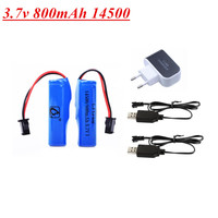 14500 3.7v 800mah Rechargeable Battery Charger Sets For JJRC C2 D828 RC Stunt Car Helicopter Drone Accessories SM-2P Plug