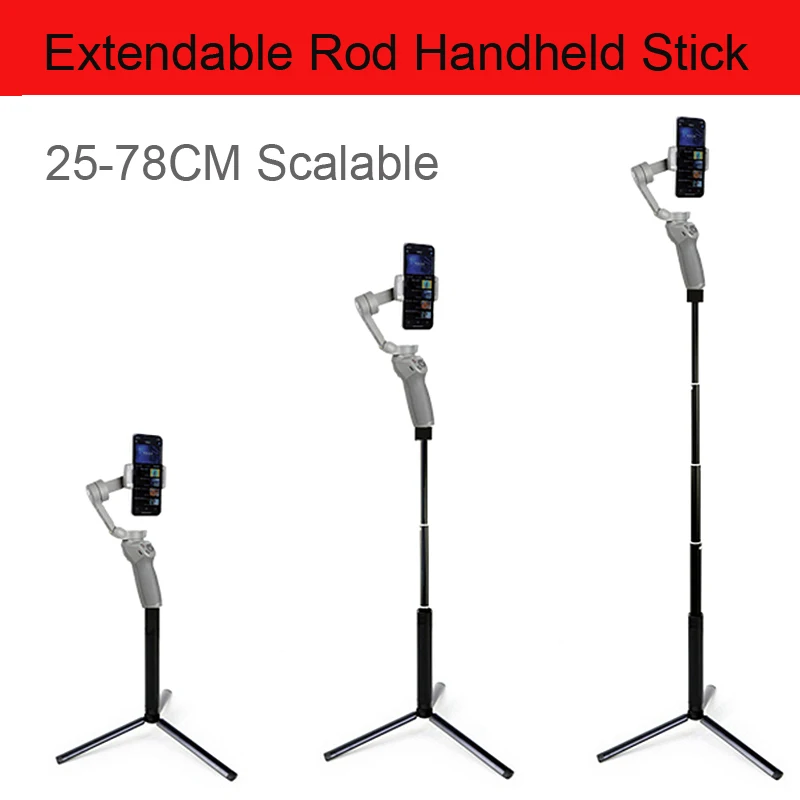 

Telescopic Extension Rod for DJI OM 4 Osmo Mobile 3 2/Insta360 ONE X2/3 Phone Tripod Stand Selfie Stick Stabilizer Accessories