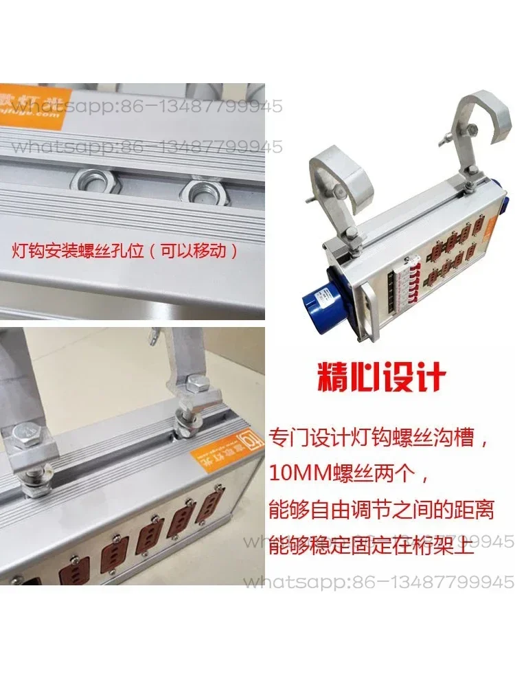 40A10A rubber wood plug-in voltmeter 10 way controller junction box Fuge stage lighting power supply box distribution box
