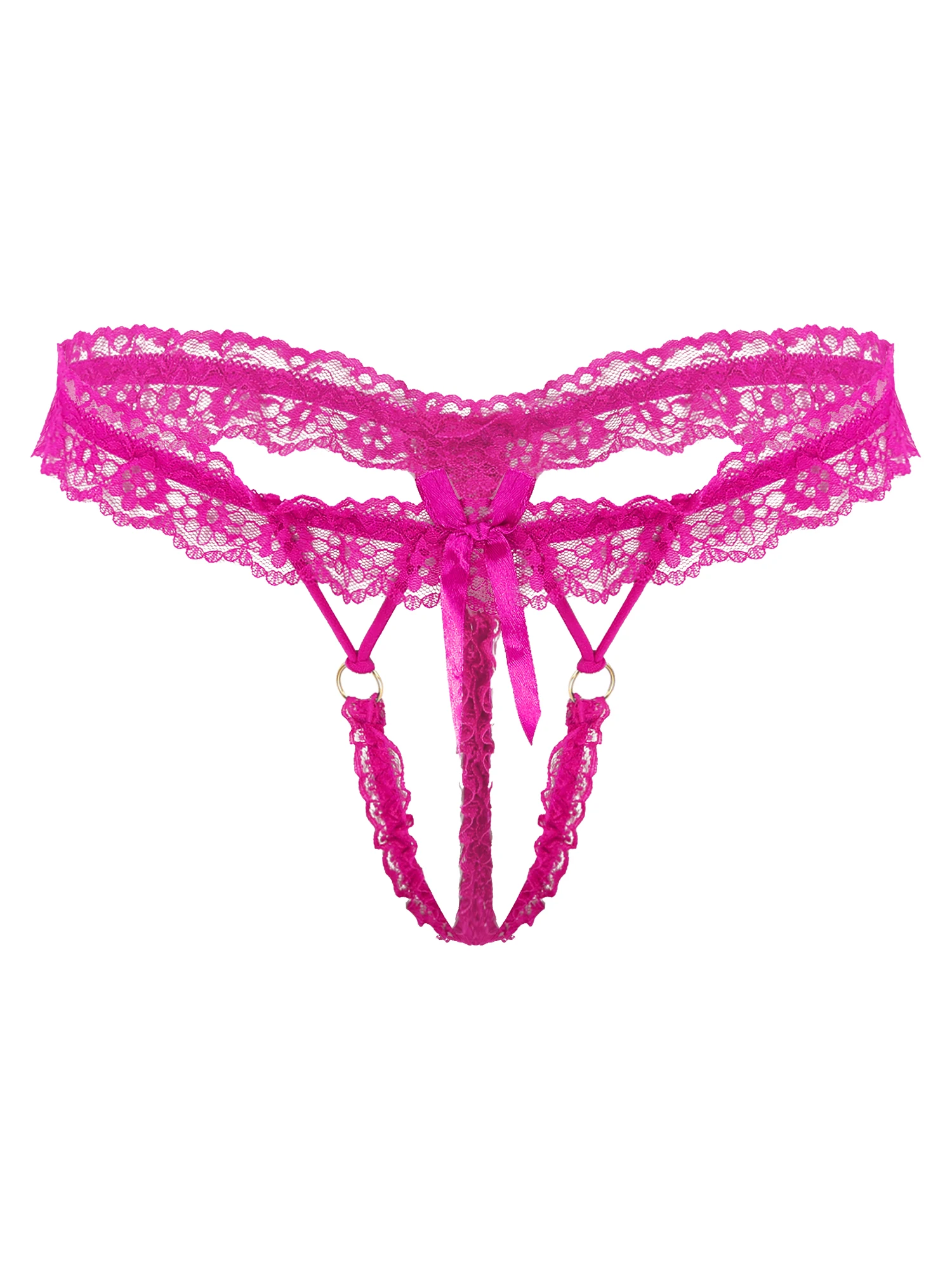 Eşcinsel Erkek Sissy Lingerie Seksi See-through Fırfırlı Dantel Crotchless G-string T-geri Thongs İç Egzotik Seks Külot Külot