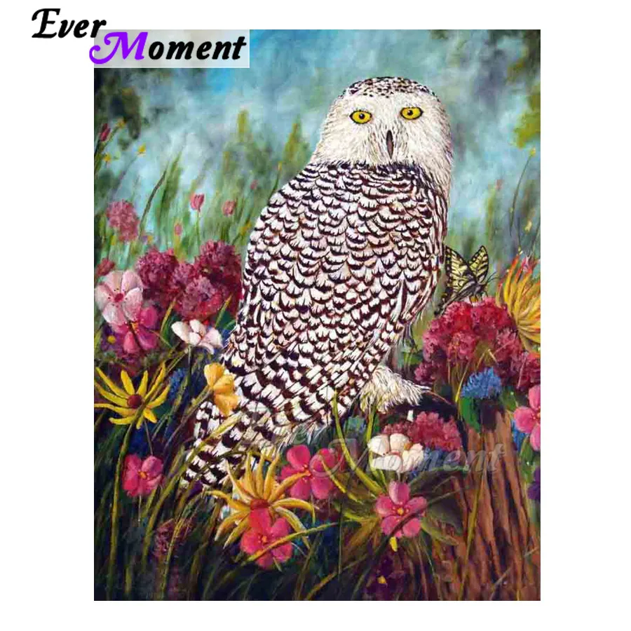 

Owl Flower Full Square Decoration For Home Picture Of Rhinestone Mosaic Ever Moment Diamond Painting Diamond Embroidery ASF1699