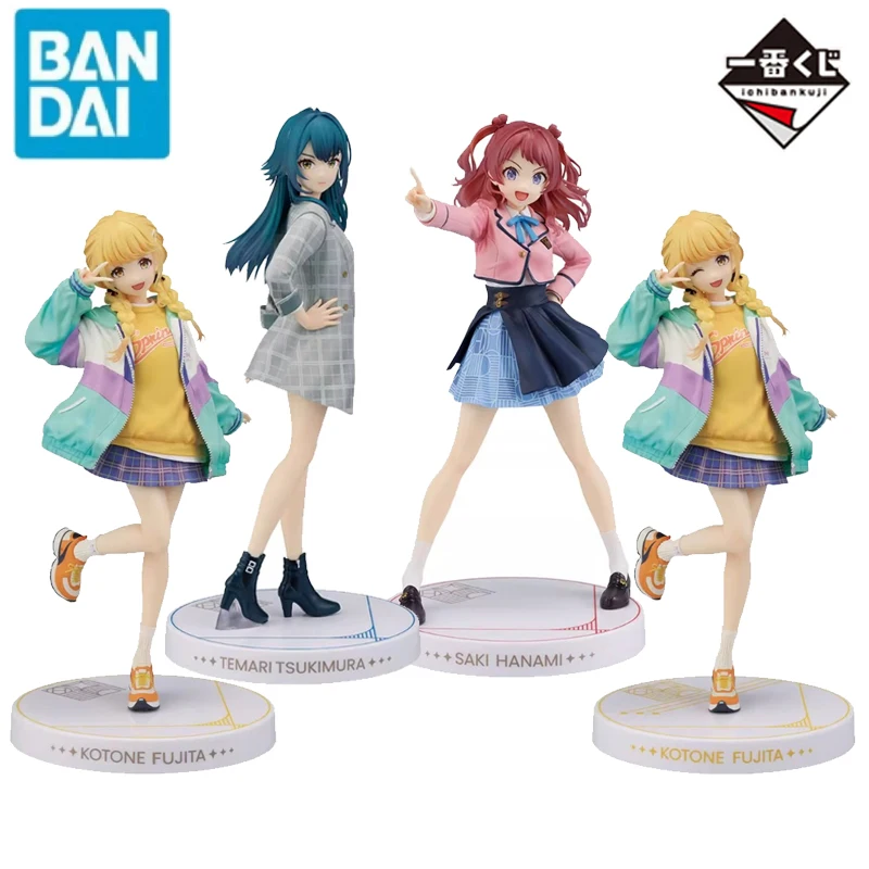 

BANDAI Original Ichiban Kuji The iDOLM@STER Part2 Saki Hanami Temari Tsukimura Kotone Fujita Anime Action Figures Toys Kids Gift