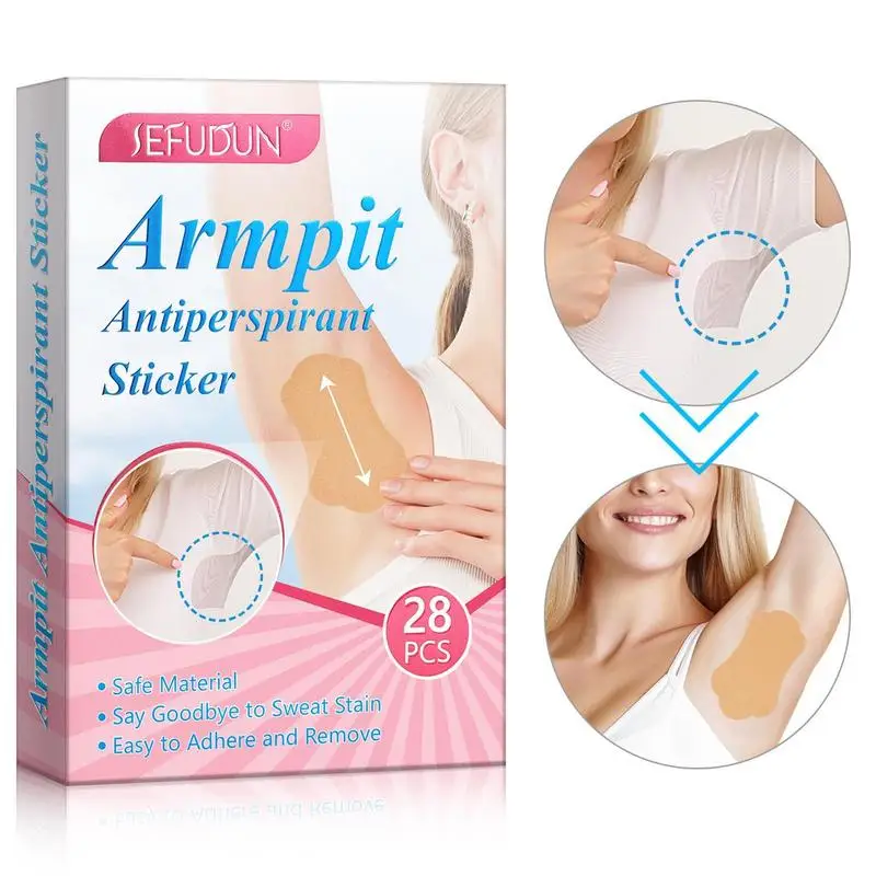 Armpit Sweat Patches Adhesive Deodorant Armpit Patch Perspiration Pads Shield Absorbing Anti-Perspiration Odor Sheet For Women